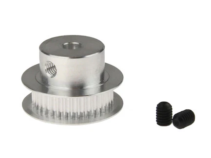 Aluminum GT2 Pulley - 20 Teeth, Dual Flange - 20 mm Pitch - Image 3