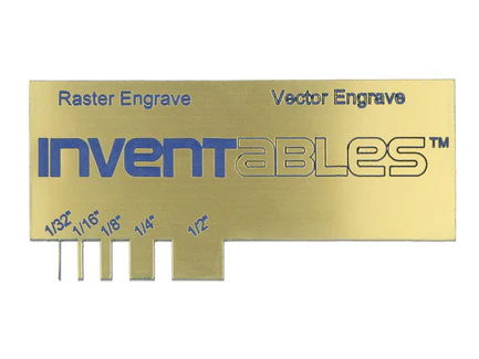Brushed Gold on Blue Laserable Acrylic Sheet - Image 3