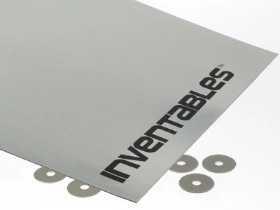 Brushed Silver on Black Laserable Acrylic Sheet