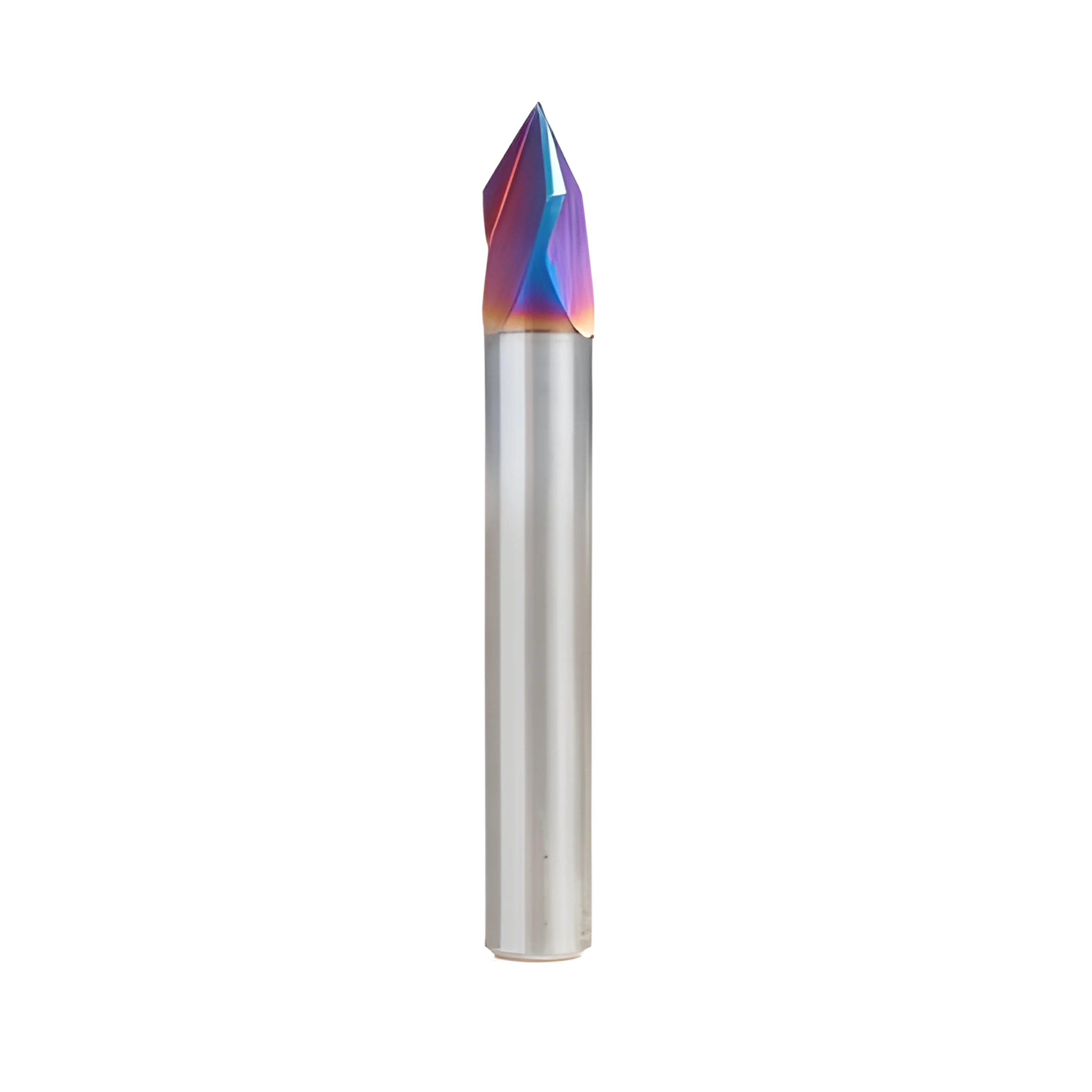 Solid Carbide V-Bit 60 Degree 3 Flute - 1/4 in Cutting x 1/4 in Shank - Pack of 2 - Image 2