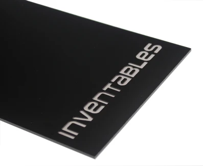 Matte Black on Silver Engravable Acrylic Sheet - Image 2