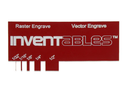 Red on Bright White Laserable Acrylic Sheet - Image 2