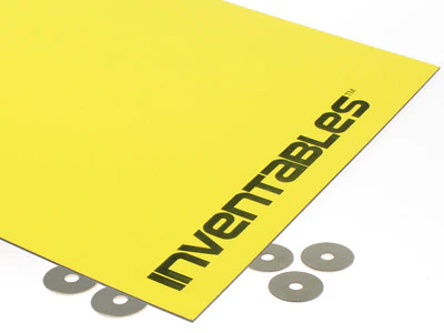 Yellow on Black Laserable Acrylic Sheet